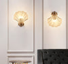 Brass Glass crystalShell Wall Light