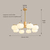 Solid wood cream style cotton chandelier