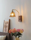 Vintage Walnut Corridor Bedside Wall Lamp