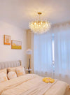 French light luxury glass living room chandelier