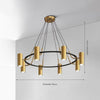 Retro golden wrought iron chandelier