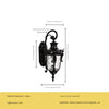 Retro outdoor waterproof villa door balcony corridor wall lamp
