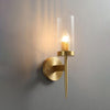 Full copper glass bedside aisle wall lamp