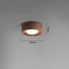 Retro solid wood corridor LED ceiling light