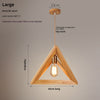 Triangular solid wood chandelier