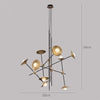 Creative golden trumpet chandelier