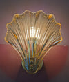 Brass Glass crystalShell Wall Light