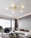 All-copper creative magic bean glass living room ceiling lamp