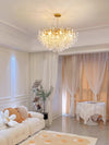 French light luxury glass living room chandelier
