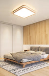 Solid wood LED ceiling light