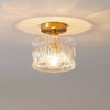 Copper glass corridor ceiling lamp