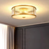 Copper bedroom ceiling lamp