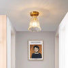 Copper glass corridor ceiling lamp