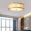 Copper bedroom ceiling lamp