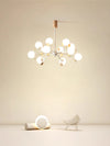 Cream Style Solid Wood Magic Bean Chandelier