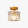 Copper glass corridor ceiling lamp