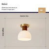 Cream style solid wood ceiling lamp