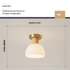 Cream style solid wood ceiling lamp