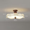 Cream style creative wave ceiling lamp