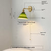 Nordic retro Japanese style long arm telescopic with switch bedroom bedside reading wall lamp