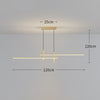 Minimalist one-word long strip chandelier