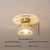 Copper glass corridor ceiling lamp