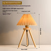 Japanese style pleated bedside table lamp