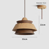 Vintage solid wood flying saucer chandelier