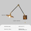 Medieval style bedroom bedside retro movable rocker arm wall lamp