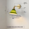 Nordic retro Japanese style long arm telescopic with switch bedroom bedside reading wall lamp