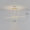 Minimalist one-word long strip chandelier