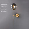 Nordic glass ball bedside corridor wall lamp