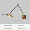 Medieval Wabi-sabi style brass retro glass bedroom bedside adjustable dining room living room decorative wall lamp