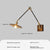 Medieval Wabi-sabi style brass retro glass bedroom bedside adjustable dining room living room decorative wall lamp
