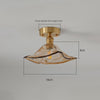 American retro aisle glass ceiling lamp