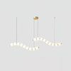 Copper Acrylic Pearl Necklace Pendant Light