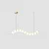 Copper Acrylic Pearl Necklace Pendant Light