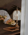 American retro living room art etched glass table lamp
