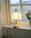 American retro living room art etched glass table lamp