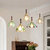 American retro stained glass small chandelier