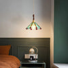 American retro stained glass small chandelier