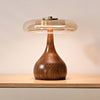 Bedroom wood glass creative table lamp