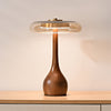 Bedroom wood glass creative table lamp