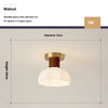 Cream style solid wood ceiling lamp