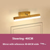 LED solid wood mirror front wall lamp