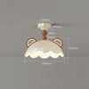 Creative Cream Style Red Panda Ceiling Lamp