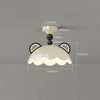 Creative Cream Style Red Panda Ceiling Lamp