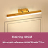 LED solid wood mirror front wall lamp