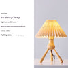 Japanese style pleated bedside table lamp