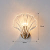 Brass Glass crystalShell Wall Light